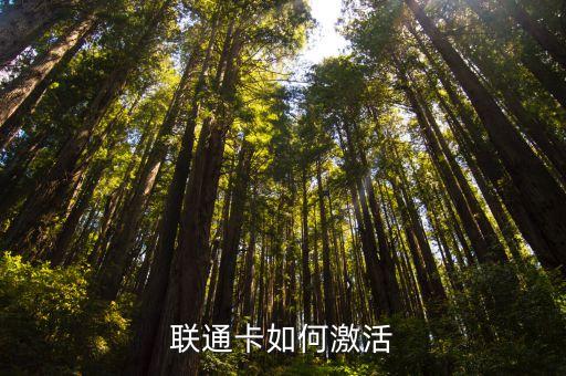 聯(lián)通卡如何激活