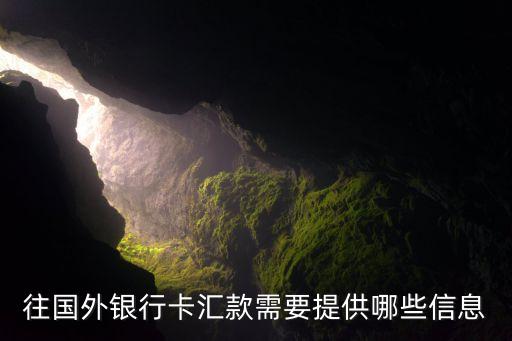 往國外銀行卡匯款需要提供哪些信息