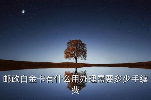 郵政白金卡是什么卡，郵政白金卡有什么用辦理需要多少手續(xù)費