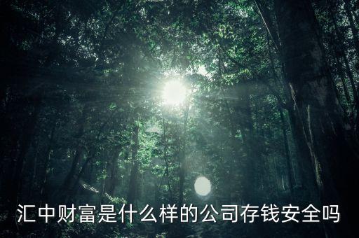 匯中財富是什么樣的公司存錢安全嗎