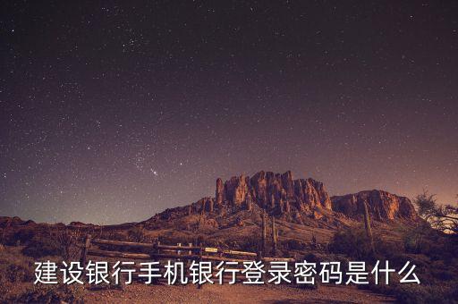 建設(shè)銀行手機(jī)銀行的登錄密碼是什么密碼，建設(shè)銀行手機(jī)銀行登陸密碼是什么
