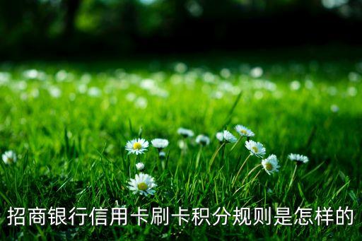 招商銀行信用卡刷卡積分規(guī)則是怎樣的