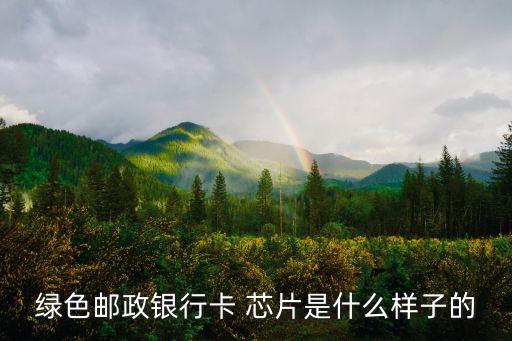 綠色郵政銀行卡 芯片是什么樣子的