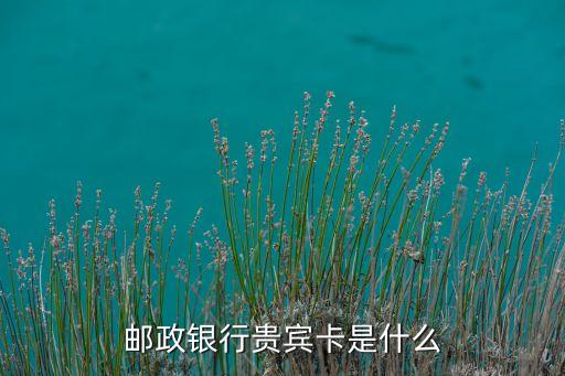 郵政銀行貴賓卡是什么