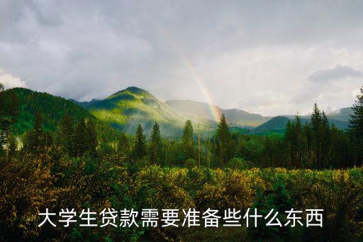 大學(xué)生貸款需要準(zhǔn)備些什么東西