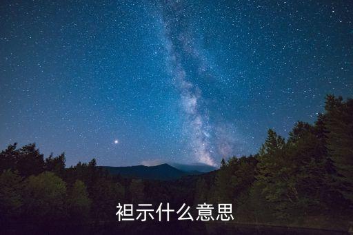 袒示什么意思