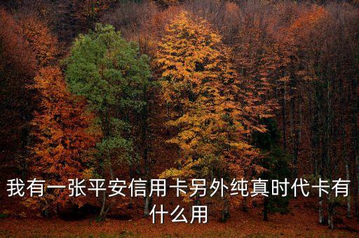 我有一張平安信用卡另外純真時(shí)代卡有什么用