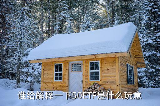 誰(shuí)給解釋一下50ETF是什么玩意