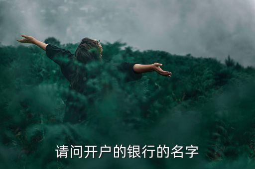 辦卡的銀行叫什么名字嗎，請問開戶的銀行的名字