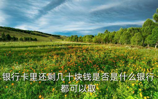 銀行卡里還剩幾十塊錢(qián)是否是什么銀行都可以取