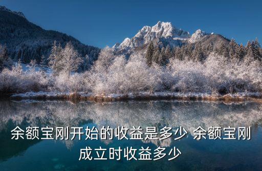 余額寶剛開始利息多少，余額寶剛出來(lái)時(shí)利息有多少