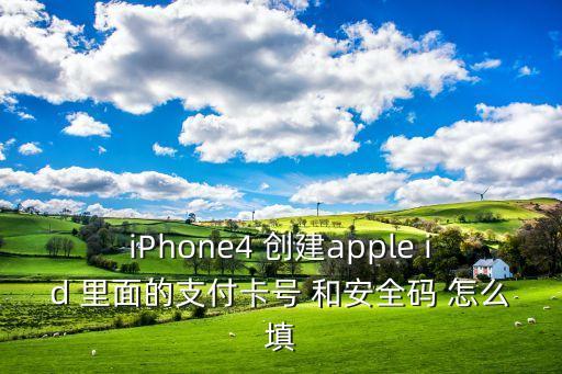 iPhone4 創(chuàng)建apple id 里面的支付卡號 和安全碼 怎么填
