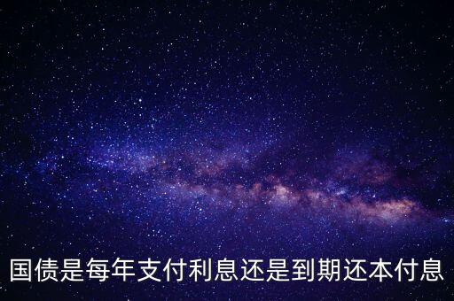 國債是每年支付利息還是到期還本付息
