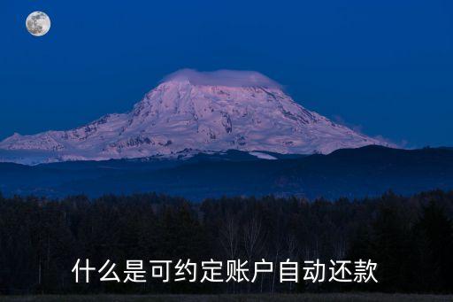 什么是可約定賬戶自動(dòng)還款