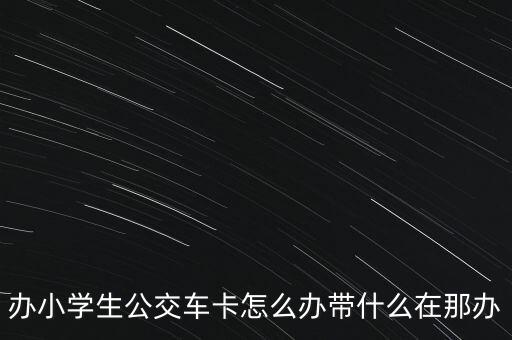 辦小學(xué)生公交車卡怎么辦帶什么在那辦