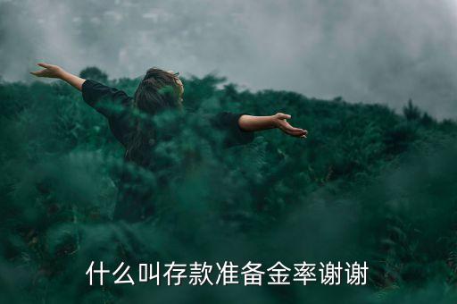 什么叫存款準(zhǔn)備金率謝謝
