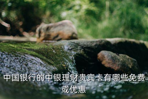 中國銀行的中銀理財(cái)貴賓卡有哪些免費(fèi)或優(yōu)惠