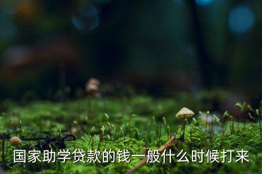 助學(xué)貸款什么時候發(fā)，助學(xué)貸款什么時候到賬