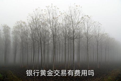 銀行黃金交易有費用嗎