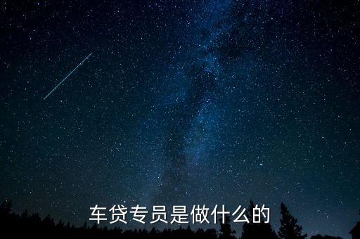 車(chē)貸專(zhuān)員是做什么的