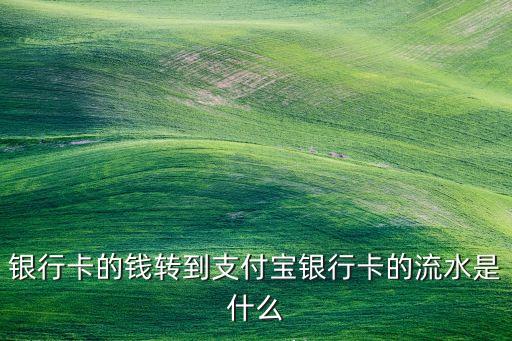 銀行卡的錢轉(zhuǎn)到支付寶銀行卡的流水是什么
