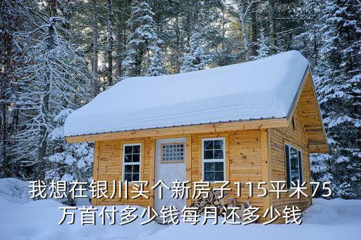 我想在銀川買個新房子115平米75萬首付多少錢每月還多少錢