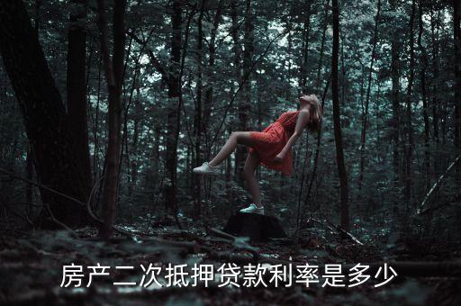 房產(chǎn)二次抵押貸款利率是多少