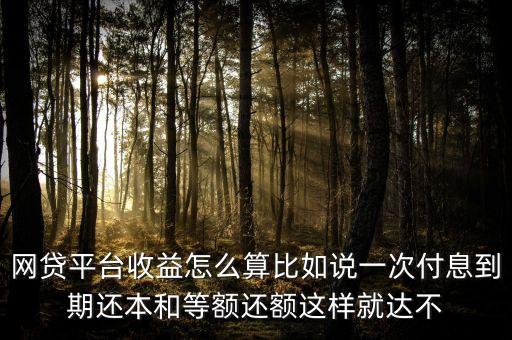 天匯融貸收益是多少，網(wǎng)絡(luò)貸款放款人一般收益率是多少