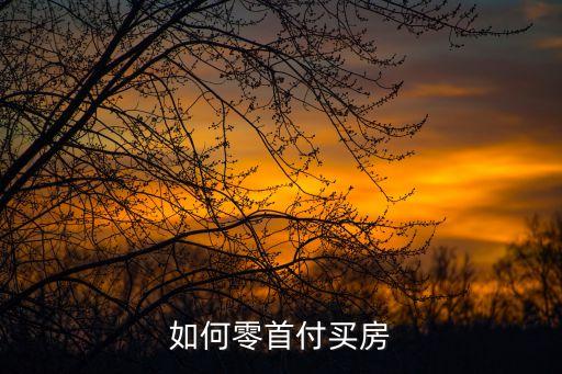 如何零首付買房