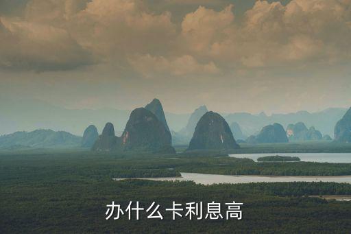 辦什么卡利息高