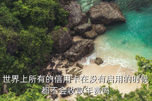 世界上所有的信用卡在沒(méi)有啟用的時(shí)候都不會(huì)收取年費(fèi)嗎