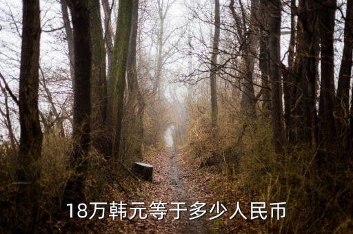 18萬韓元等于多少人民幣