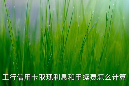 工行信用卡取現(xiàn)利息和手續(xù)費(fèi)怎么計(jì)算