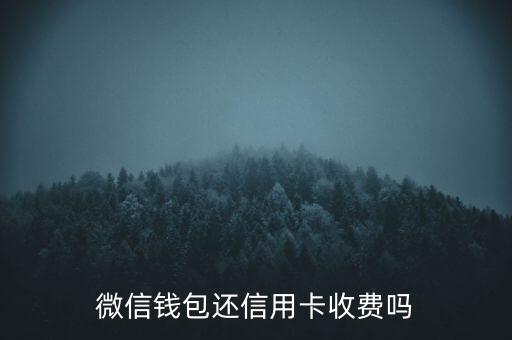 微信錢包還信用卡收費(fèi)嗎