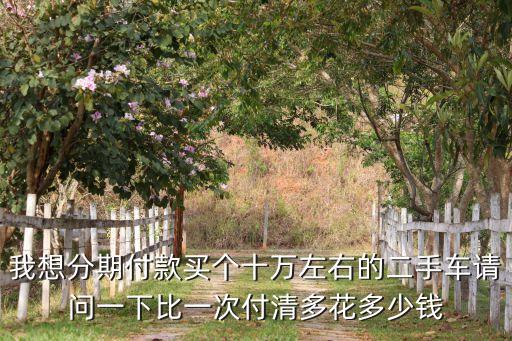 我想分期付款買個十萬左右的二手車請問一下比一次付清多花多少錢