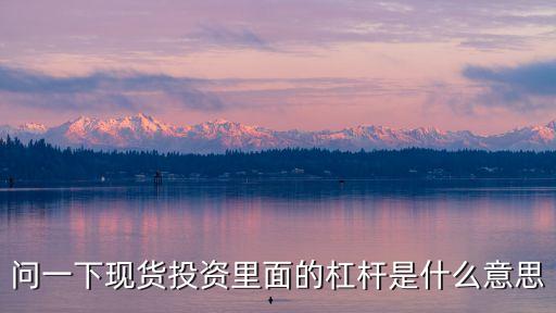 現(xiàn)貨投資里面的杠桿是什么意思，問一下現(xiàn)貨投資里面的杠桿是什么意思