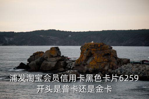 浦發(fā)淘寶會(huì)員信用卡黑色卡片6259開頭是普卡還是金卡
