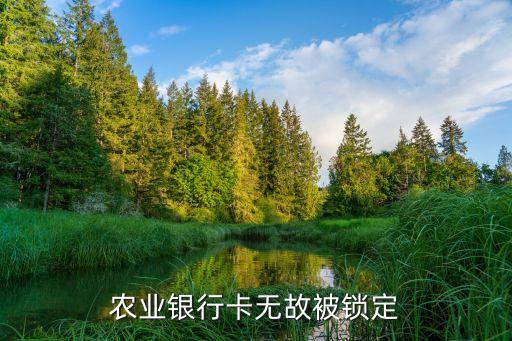 農(nóng)業(yè)銀行卡無故被鎖定