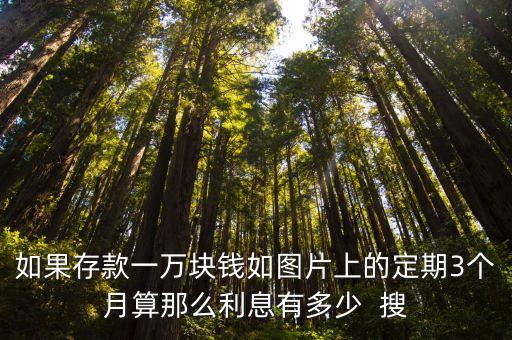 如果存款一萬塊錢如圖片上的定期3個(gè)月算那么利息有多少  搜