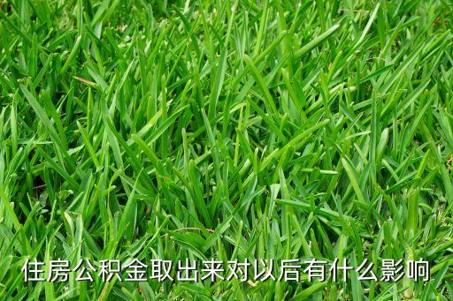住房公積金取出來(lái)對(duì)以后有什么影響