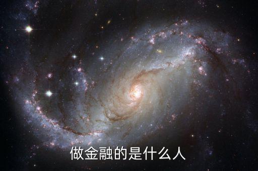 做金融的是什么人