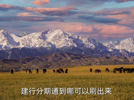 建行分期通卡什么到帳，建行分期通到哪可以刷出來