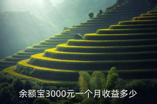 余額寶3000元一個月收益多少