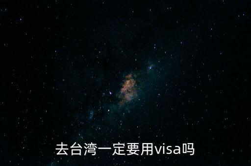 去臺灣一定要用visa嗎