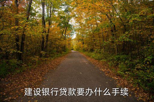建設(shè)銀行貸款要辦什么手續(xù)
