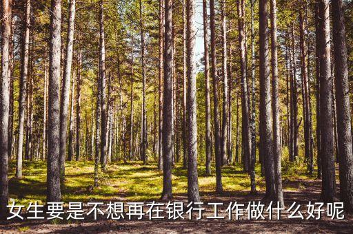 在銀行買斷后適合干什么，如果離開銀行女孩子適合做什么不想再從事銷售行業(yè)了心好累