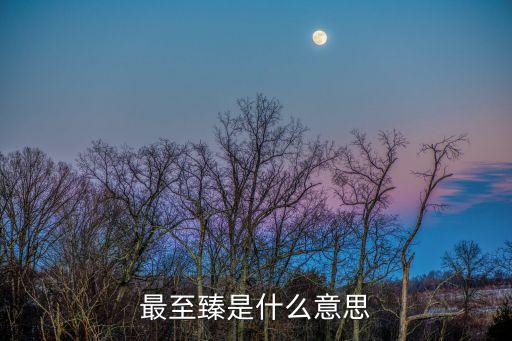 最至臻是什么意思