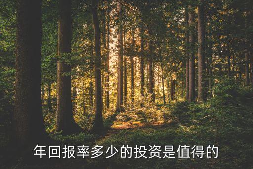 年回報率多少的投資是值得的