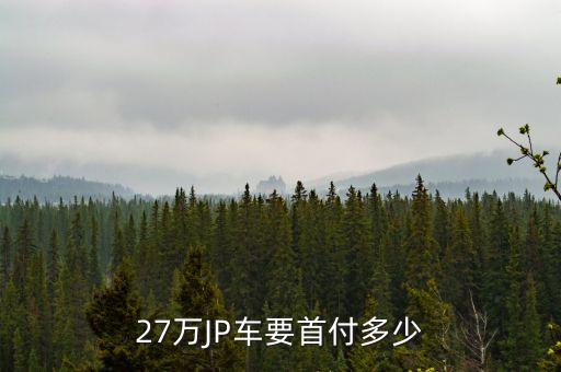27萬(wàn)JP車要首付多少