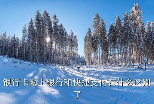網(wǎng)上銀行和快捷支付有什么區(qū)別，銀行卡網(wǎng)上銀行和快捷支付有什么區(qū)別了